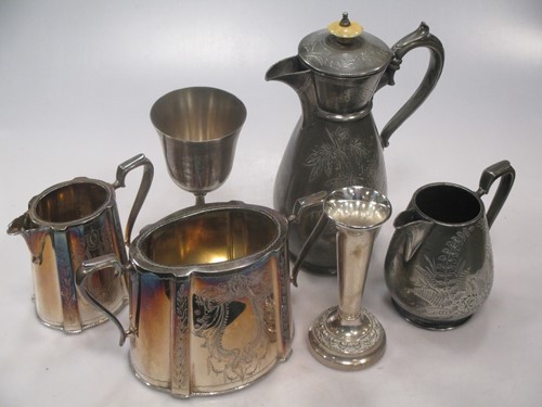 Lot 180 - A mixed collection of silver plated teapots...