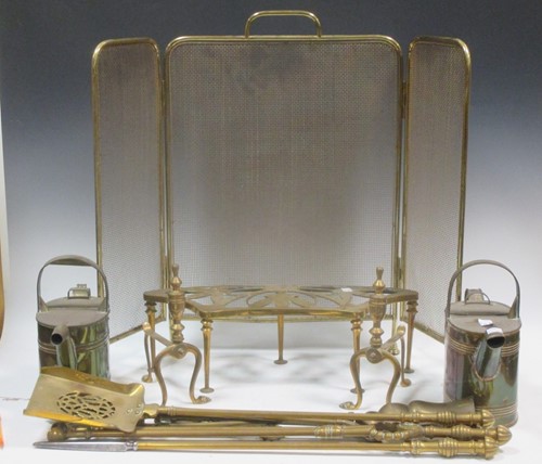 Lot 131 - A large collection of brassware, including...