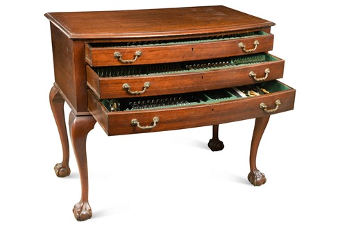 Lot 305 - A canteen containing a 196 piece set of silver plated cutlery and flatware by Garrard & Co