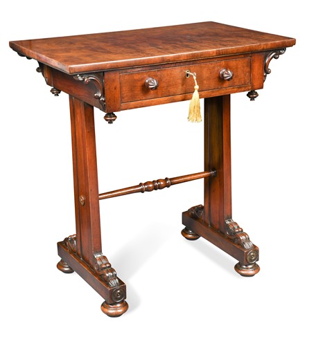 Lot 302 - A William IV flame mahogany work table