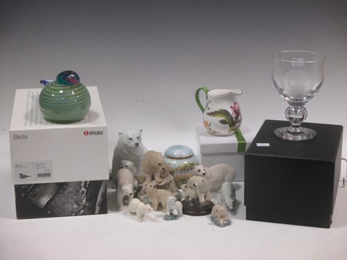 Lot 5 - A Royal Copenhagen polar bear, Royal Doulton...
