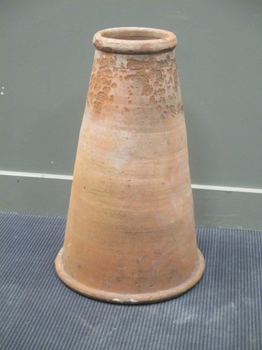 Lot 430 - A terracotta rhubarb forcer, 71cm