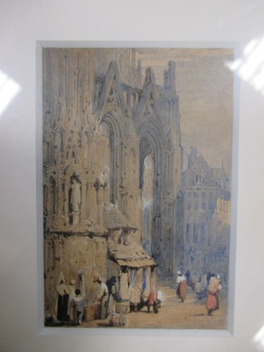 Lot 339 - Manner of Samuel Prout, two city scenes with...