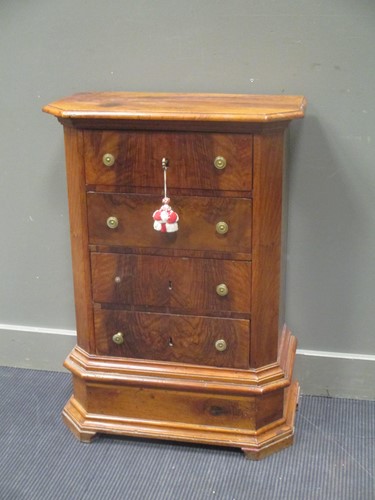 Lot 328 - A Continental walnut 4 drawer chest in 17th...