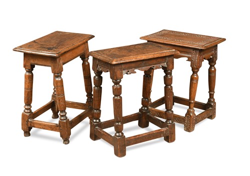 Lot 169 - An oak joint stool, late 17th century