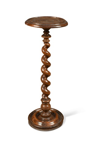 Lot 209 - A Continental walnut torchere, possibly 18th century
