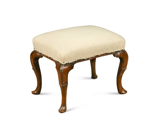 Lot 186 - A Queen Anne walnut stool, circa 1705