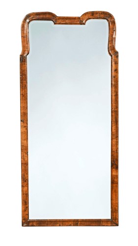 Lot 200 - A George II walnut framed pier mirror
