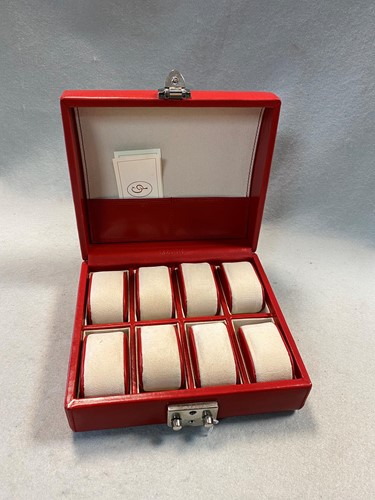 Lot 256 - Cepi Pelletterie - A handmade leather and suede travelling watch case