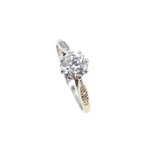 Lot 196 - An early 20th century diamond solitaire ring