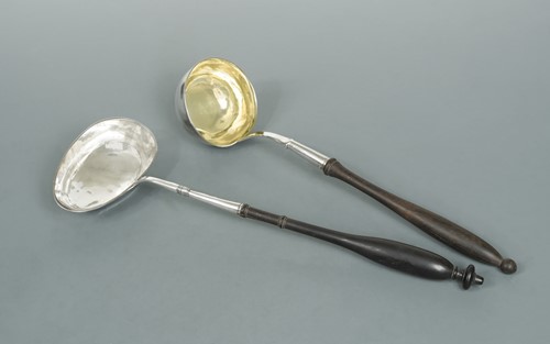 Lot 323 - Two continental metalwares silver ladles
