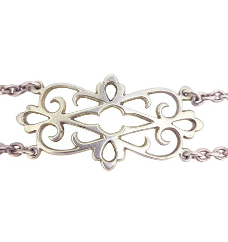 Lot 3 - An Edwardian silver belt of pierced links
