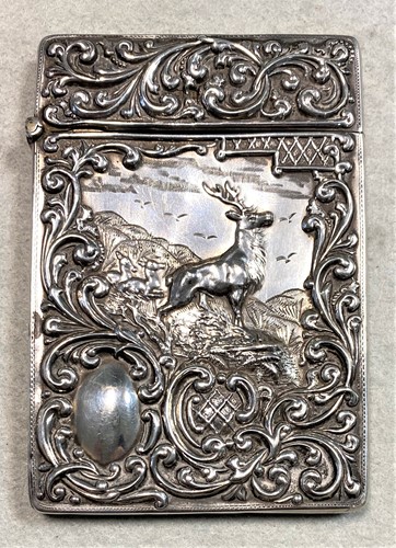 Lot 281 - A George V silver card case