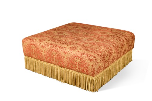 Lot 263 - An  upholstered stool with bullion fringe, 20th century