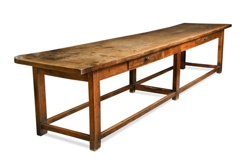 Lot 164 - A French long walnut farmhouse table, early 19th century