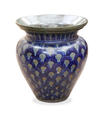 Lot 249 - An early 20th century glazed polychrome jardiniere
