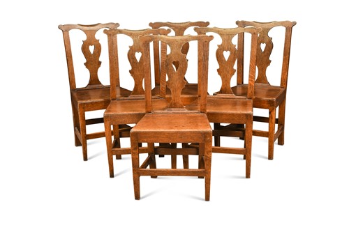Lot 166 - A set of six Welsh oak dining chairs, circa 1800