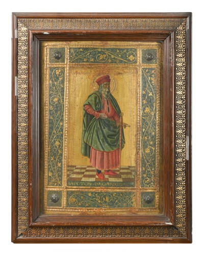 Lot 193 - A pair of gilt panels in the manner of Icilio Federico Joni (Siena, 1866 – 1946)