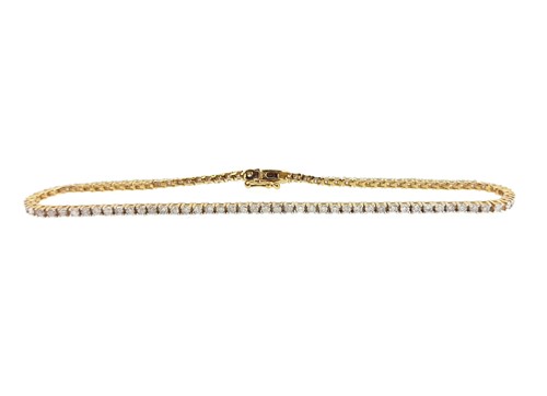 Lot 98 - A slender diamond line bracelet