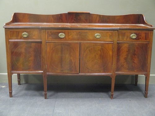 Lot 379 - A 19th century mahogany and satinwood strung...