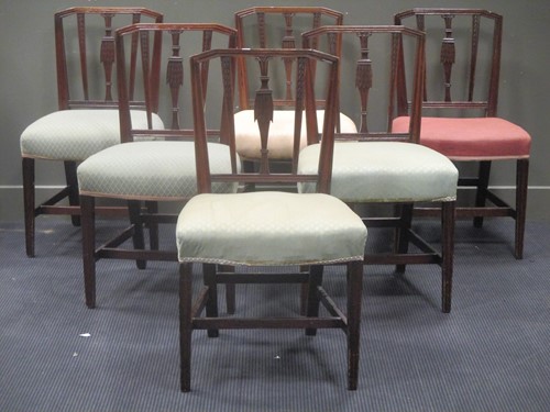 Lot 436 - A set of six Regency style mahogany dining...