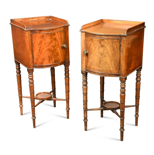Lot 359 - A pair of late Regency mahogany bedside cupboards, early 19th century