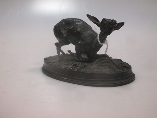 Lot 39 - P.J.Mene, a small bronze model of a deer,...