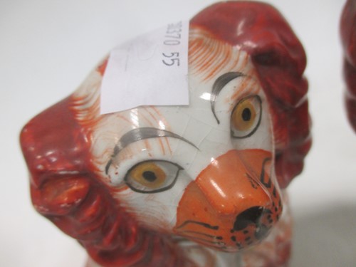 Lot 12 - Four small size pairs of Staffordshire dogs...