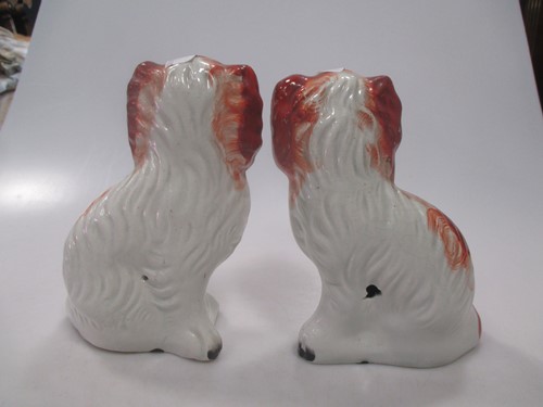 Lot 12 - Four small size pairs of Staffordshire dogs...