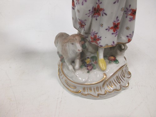 Lot 13 - A Continental porcelain figure of a dancer...