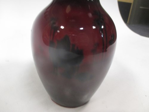 Lot 35 - A Royal Doulton flambe camel landscape vase...