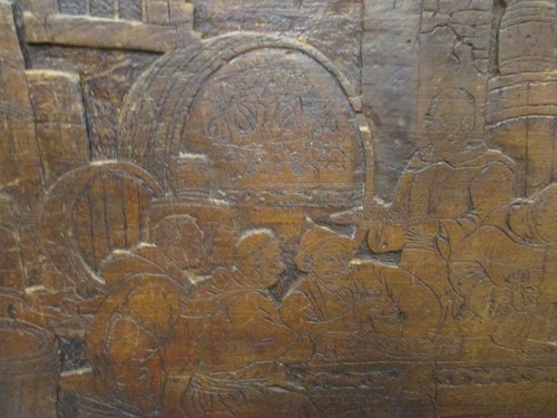 Lot 138 - A Bavarian carved pine monk's beer cellar...