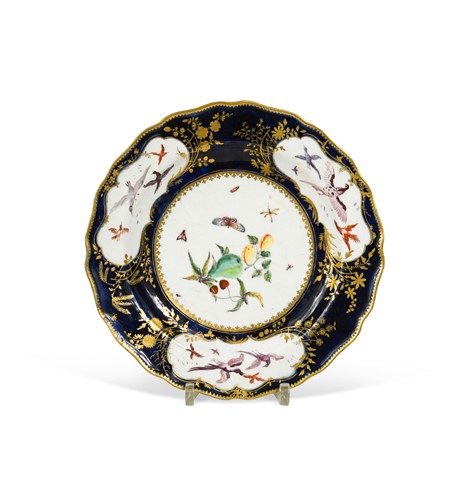 Lot 256 - A Chelsea shaped circular plate, c. 1760