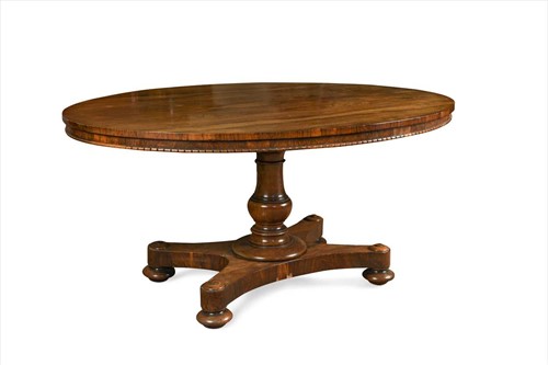 Lot 418 - A late Regency rosewood breakfast table, the...