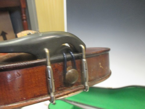 Lot 26 - A cased vioiln, stamped 'Hopf', 60cm long