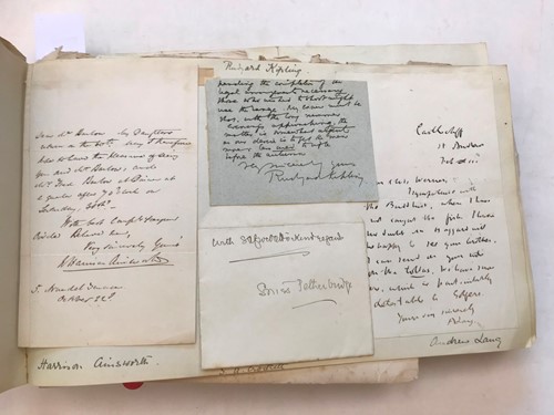Lot 395 - An album of autographs, 19th century