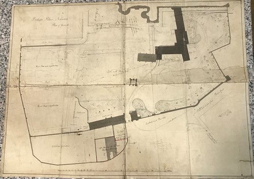 Lot 258 - Bishops Palace Norwich, Plan of Grounds.