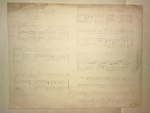 Lot 256 - A pencil musical score, 19th century
