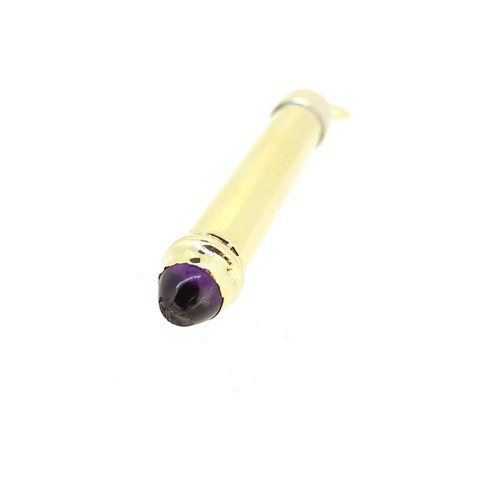 Lot 34 - An amethyst pendant, mark of Sampson Mordan & Co
