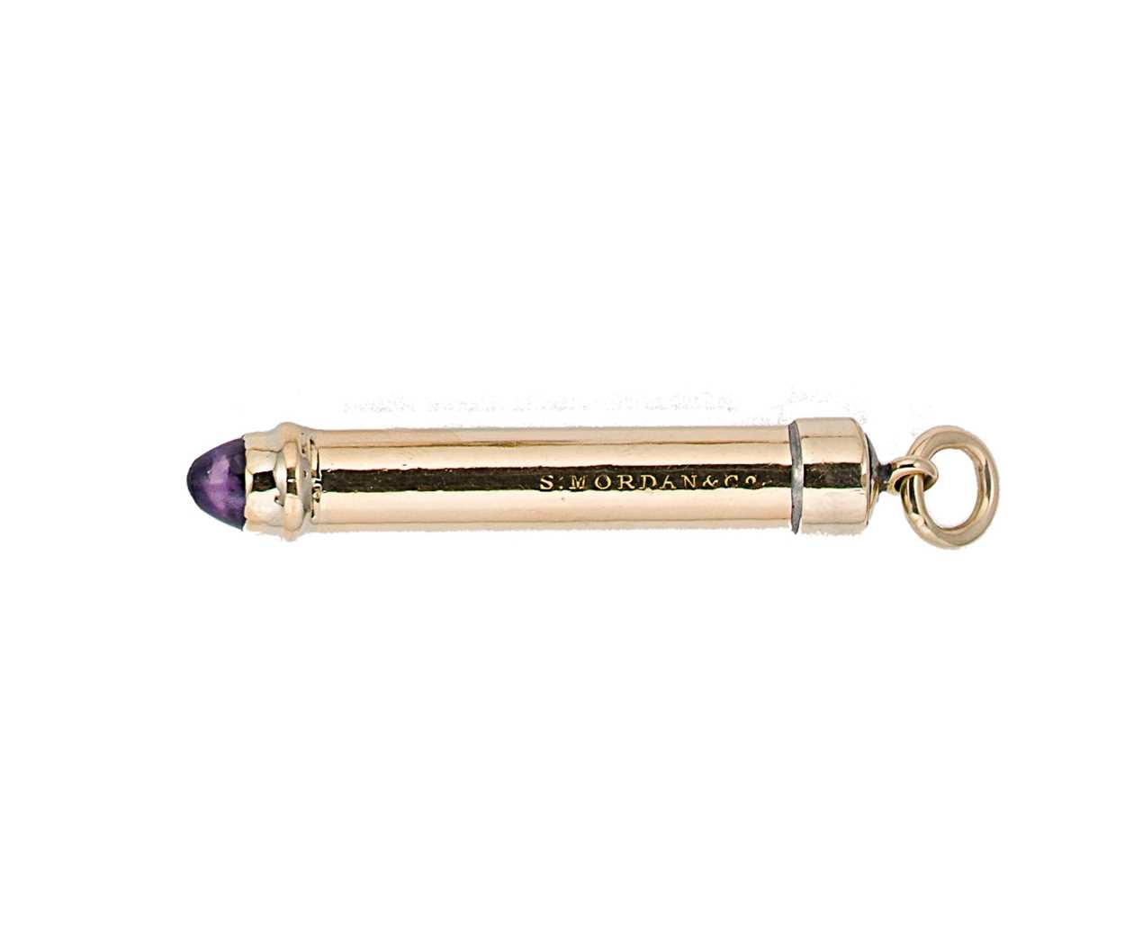 Lot 34 - An amethyst pendant, mark of Sampson Mordan & Co