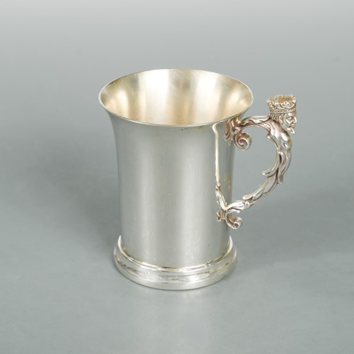 Lot 476 - A 20th century silver mug, mark of A.E. Jones