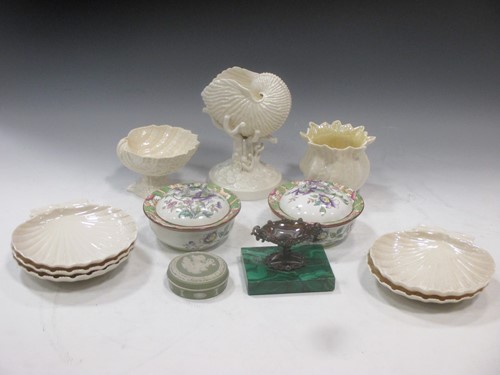 Lot 11 - A small collection of Belleek, including a set...