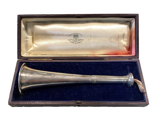 Lot 317 - A George V silver novelty table cigar lighter