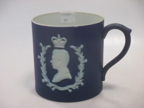 Lot 16 - A 1937 Wedgwood jasperware Edward VII mug...