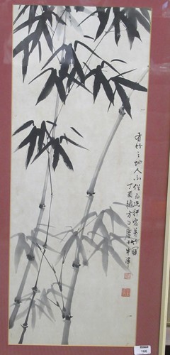 Lot 166 - Follower of Qi Baishi; study of bamboo