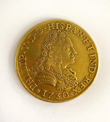 Lot 199 - A Spanish 8 Escudos coin, 1730