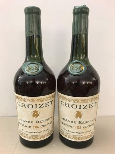 Lot 1287 - Croizet Grand Reserve cognac 1928, with dated...