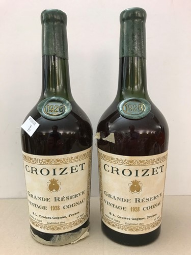 Lot 1288 - Croizet Grand Reserve cognac 1928, with dated...