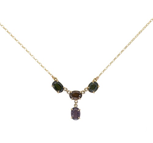 Lot 36 - A multi colour zircon necklet