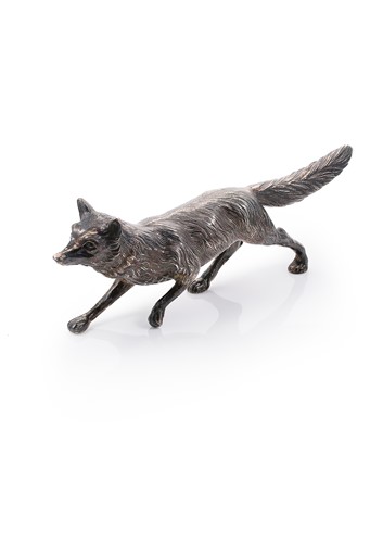 Lot 318 - An early 20th century German metalwares silver table decoration in the form of a running fox